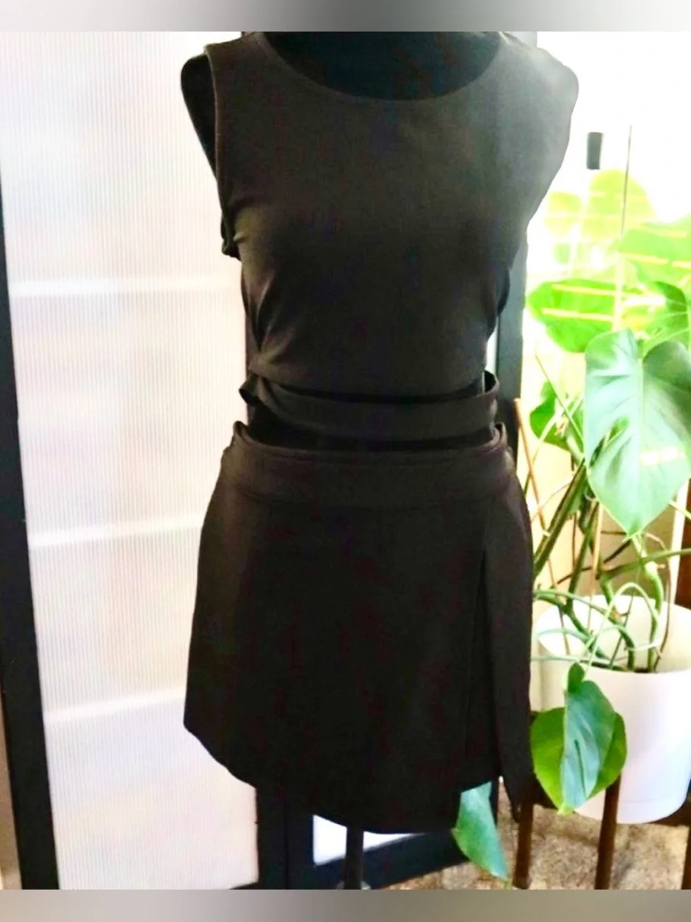 Suit 'Em up Black high waisted ready to wear two piece skort